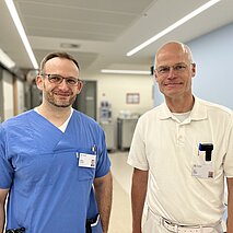 Steffen Tuleweit, Chefarzt Internistische Intensivmedizin, und PD Dr. Dirk Pabst, Chefarzt für die Zentrale Notaufnahme (ZNA)