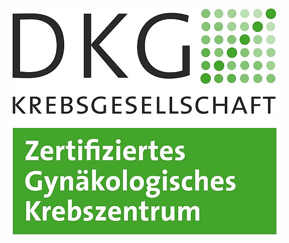 Logo der DKG Krebsgesellschft - Zertifiziertes Gynäkologisches Krebszentrum - öffnet die externe Seite OnkoZert