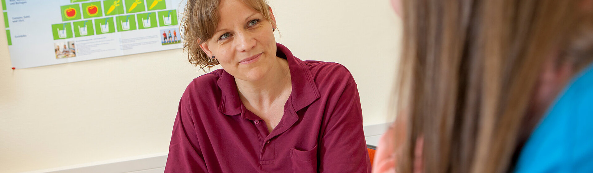 Ernährungsmedizinische Beratung einer Patientin.